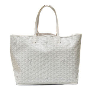 GOYARD Ange Tote Bag Reversible Canvas Leather White